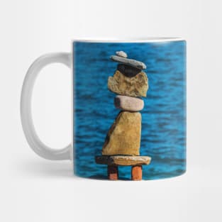 Balanced Debris. Rock Stacking Photography Mug